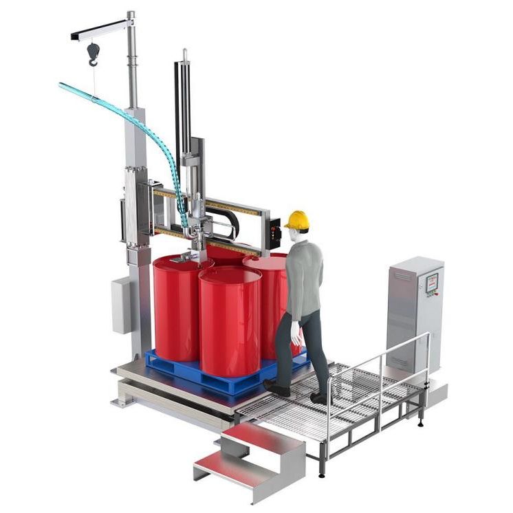 Igwe na-ejuputa IBC Barrel Rocker Arm Chemical Additive Filling Machine